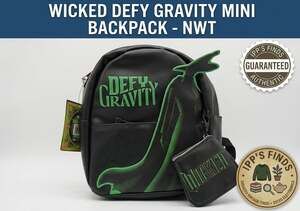 Wicked Defy Gravity Elphaba Mini Backpack Universal NWT Faux Leather